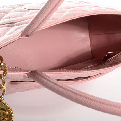 Chanel Caviar Medallion CC Tote Light Pink 8 of 14