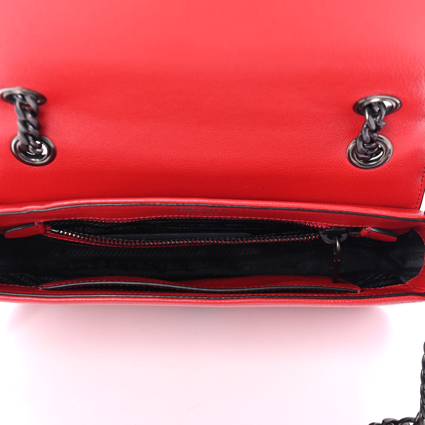Glace Calfskin Studded Crossbody Fuoco