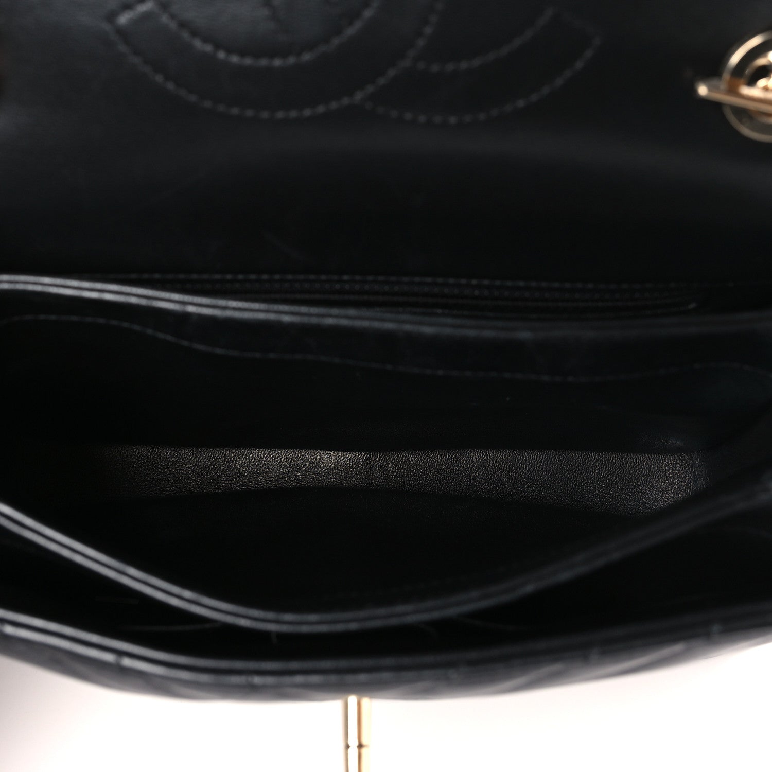Chanel Lambskin Chevron Quilted Small Trendy CC Dual Handle Flap Bag Black 5 of 9