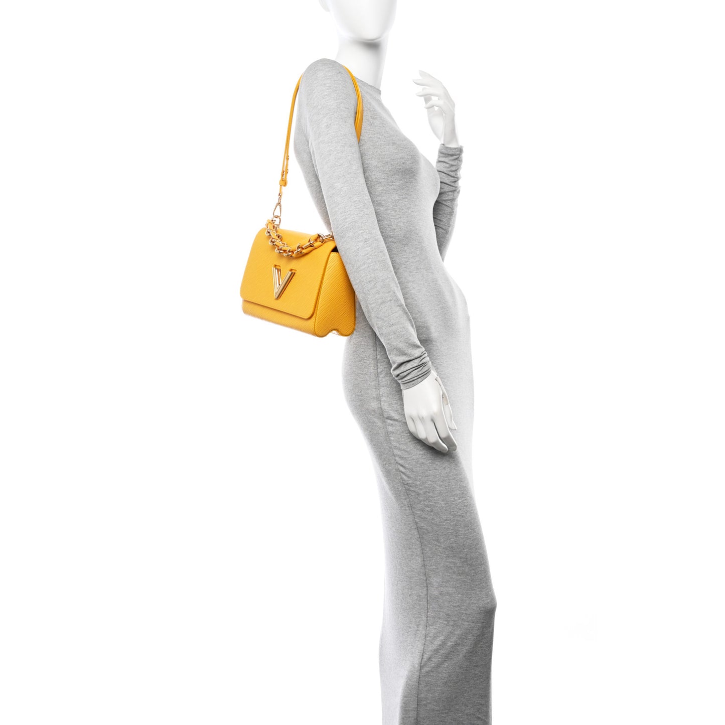 Epi Twist Braided Strap Shoulder Bag MM Sunflower