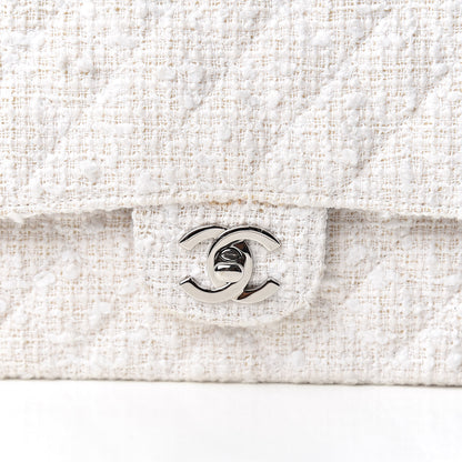 Chanel Tweed Medium Double Flap White 12 of 12