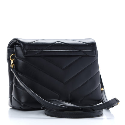 Saint Laurent Calfskin Y Quilted Monogram Toy Loulou Crossbody Bag Black 3 of 9