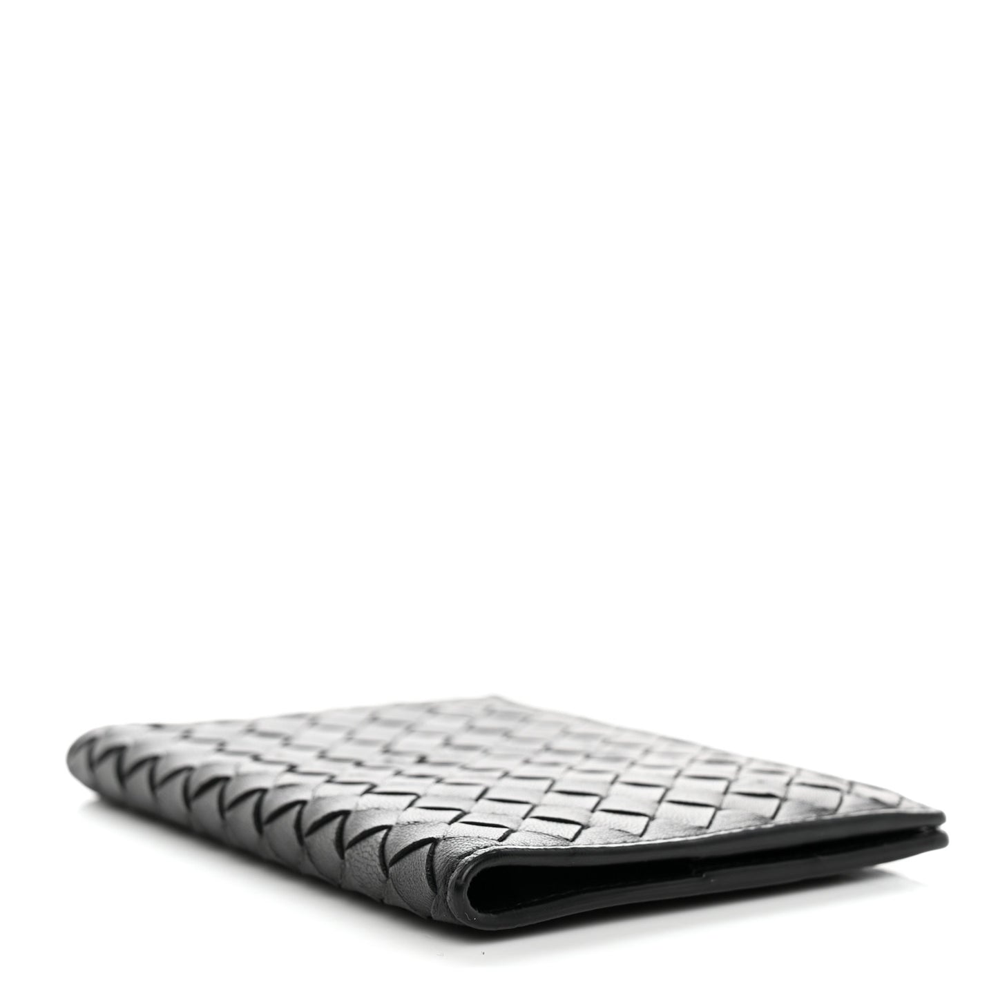 Nappa Intrecciato Passport Case Black
