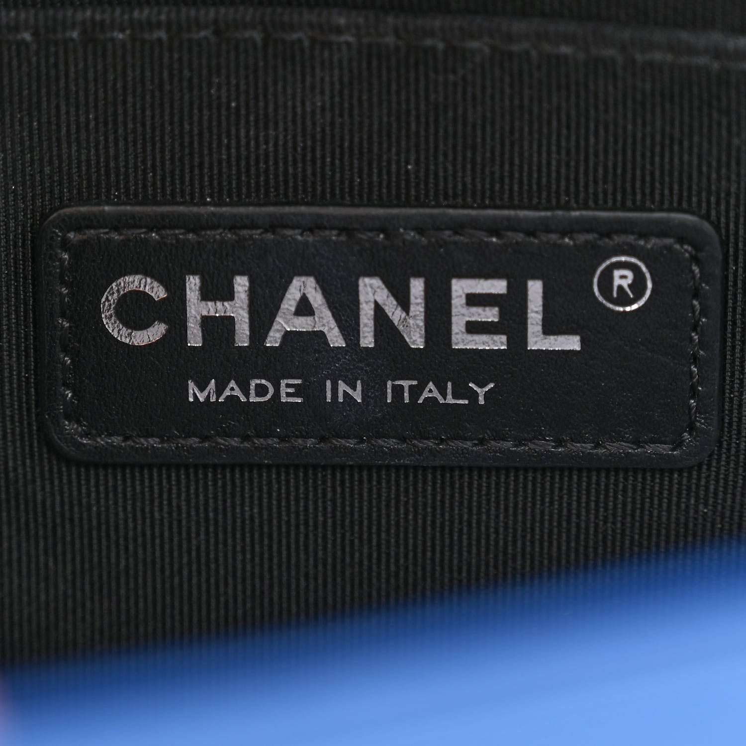 Chanel Patent Calfskin Quilted Small Plexiglass Boy Flap Blue 6 of 10