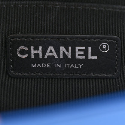 Chanel Patent Calfskin Quilted Small Plexiglass Boy Flap Blue 6 of 10