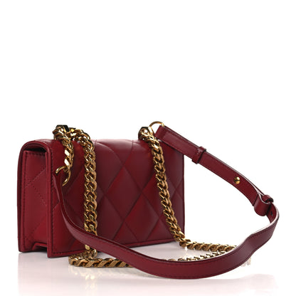 Alexander McQueen Lambskin Quilted Knuckle Shoulder Bag Red 3 of 10