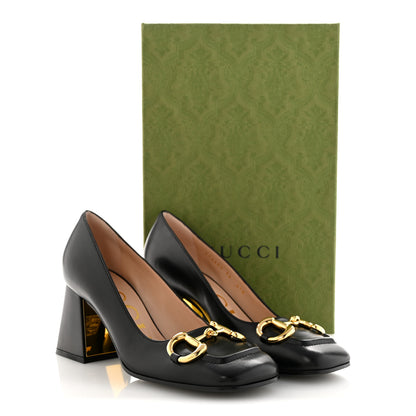 Gucci Malaga Kid Horsebit 75mm Pumps 36 Black 10 of 10