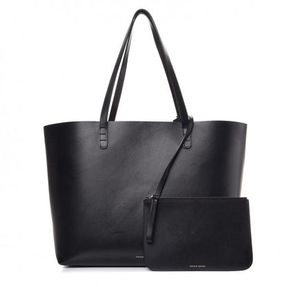 Mansur Gavriel Calfskin Small Shopping Tote Black Flamma 3 of 15