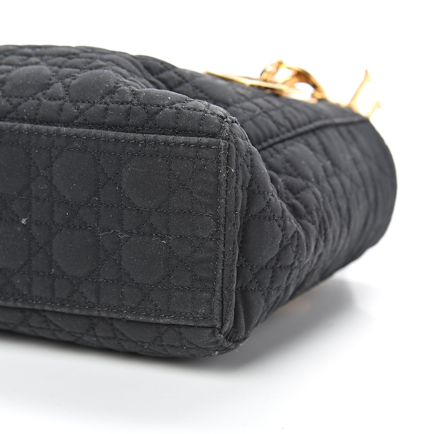 Nylon Cannage Mini Lady Dior Black