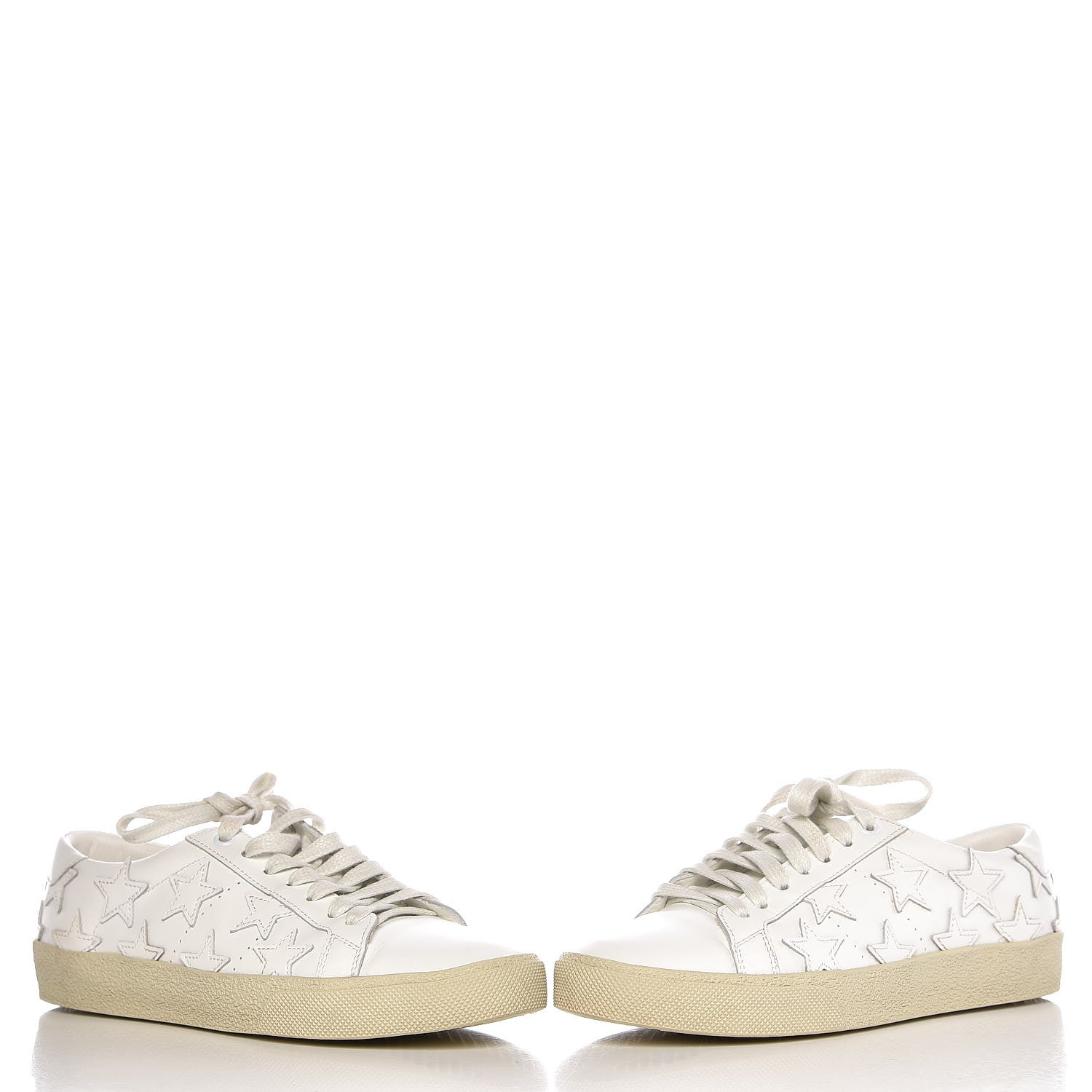 Saint Laurent Nappa Star Court Sneakers 37.5 White 5 of 10