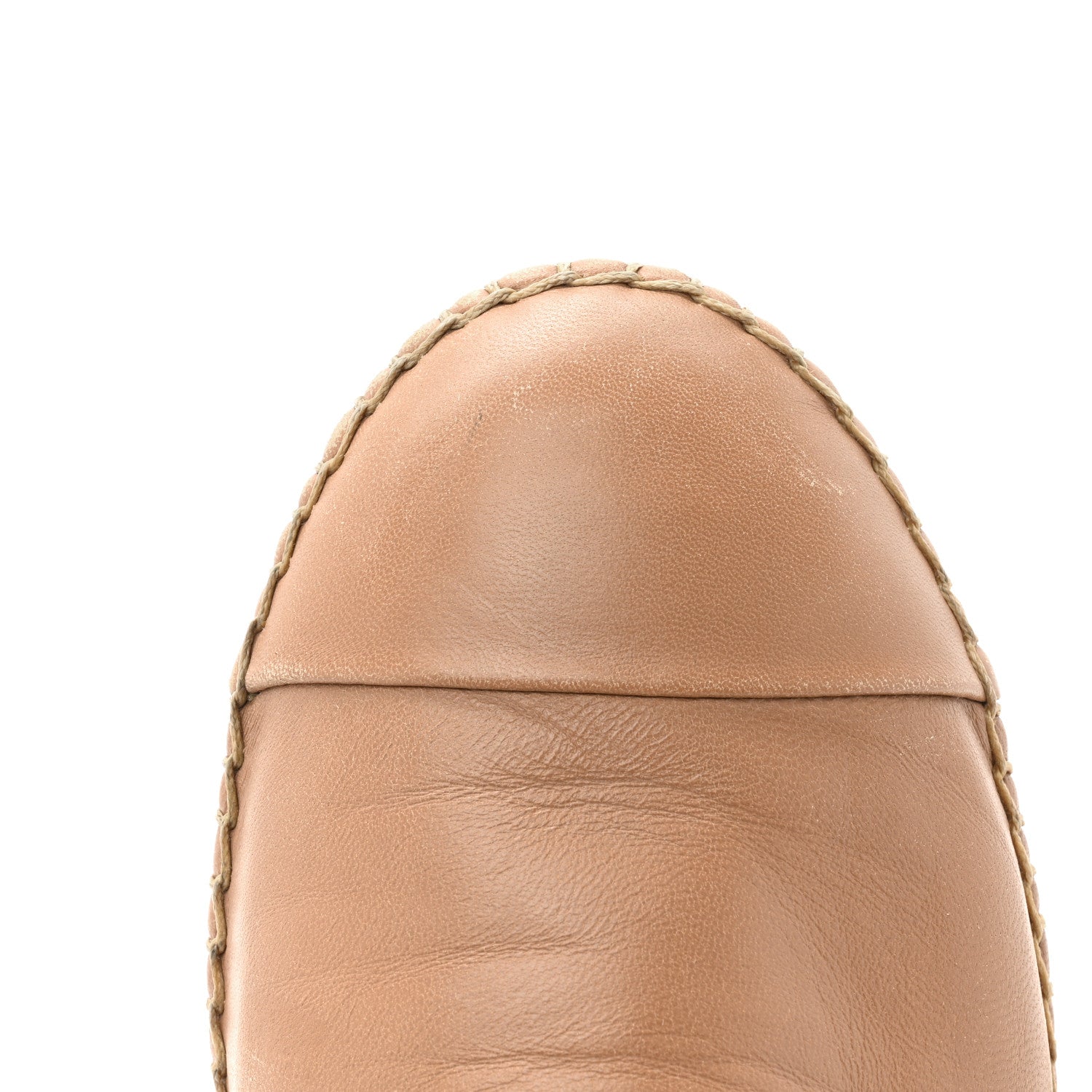 Prada Nappa Logo Cap Toe 20mm Espadrilles 38.5 Beige 11 of 14