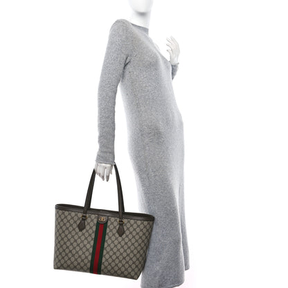 Gucci X BB Supreme Monogram Web Medium Ophidia Shopping Tote Beige New Acero 2 of 11