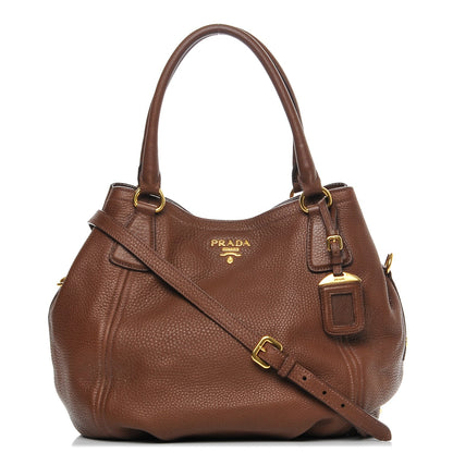 Prada Vitello Daino Tote Palissandro 1 of 9