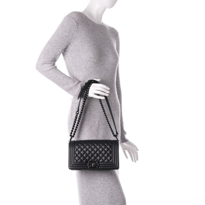 Chanel Caviar Quilted Medium Boy Flap So Black 3 of 8