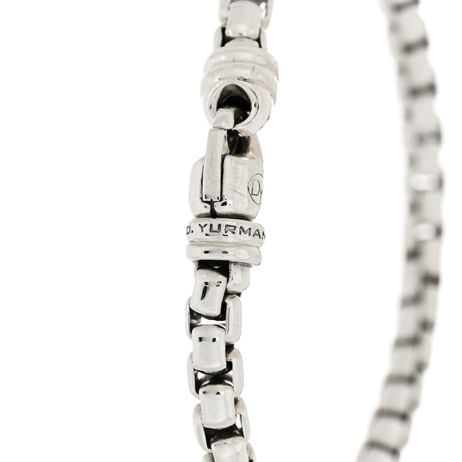 David Yurman Sterling Silver 7mm Box Chain Bracelet 4 of 5