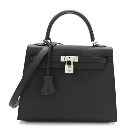 Hermes Epsom Kelly Sellier 25 Black 1 of 7