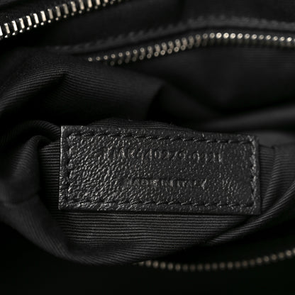 Saint Laurent Lambskin Mixed Matelasse Joan Bowling Bag Black 7 of 10