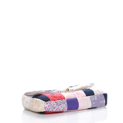 Chanel Fabric Patchwork Medium Flap Bag Pink 4 of 8