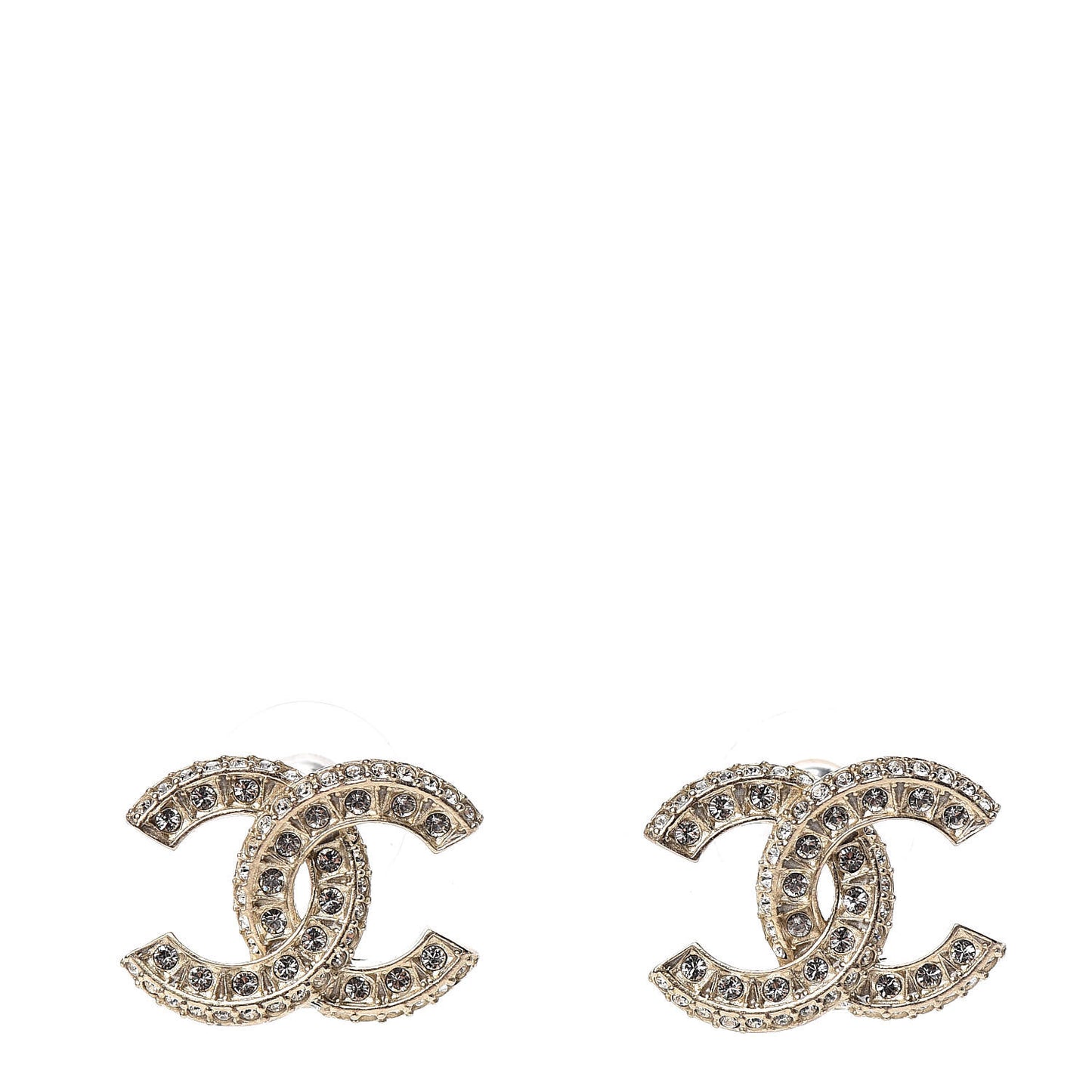 Crystal CC Earrings Gold