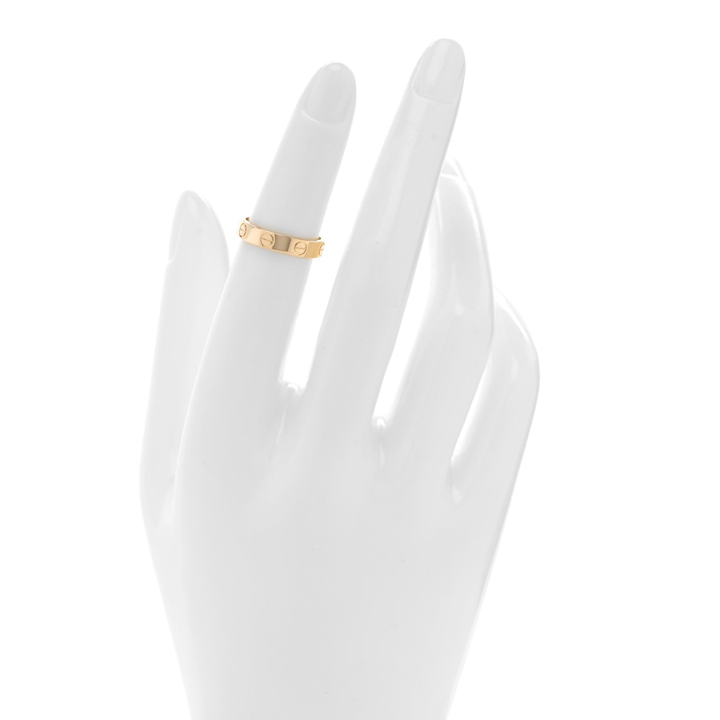 18K Yellow Gold 3.5mm LOVE Wedding Band Ring 48 4.5