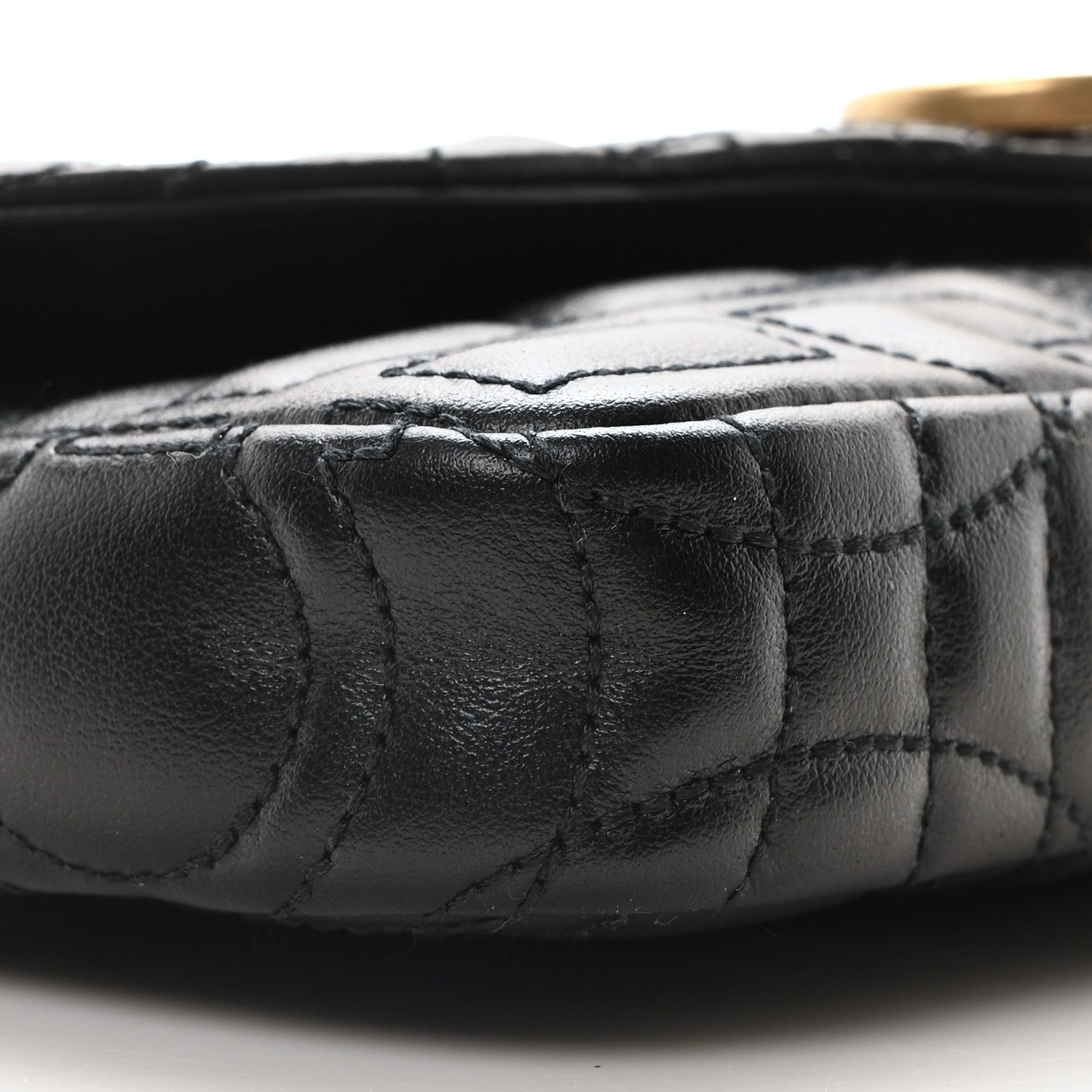 Salvatore Ferragamo Calfskin Quilted Gancini Mini Bag Black 9 of 10