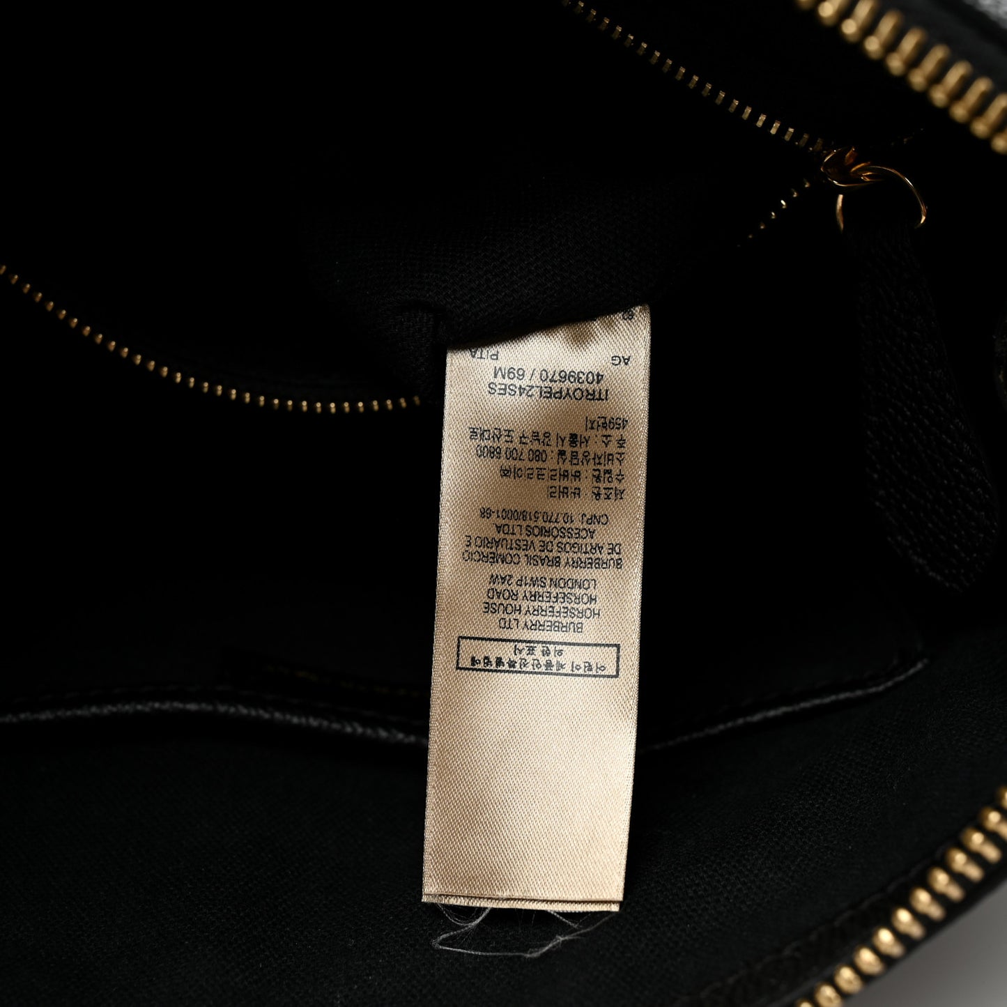 Soft Grain Calfskin House Check Small Helmsley Crossbody Black