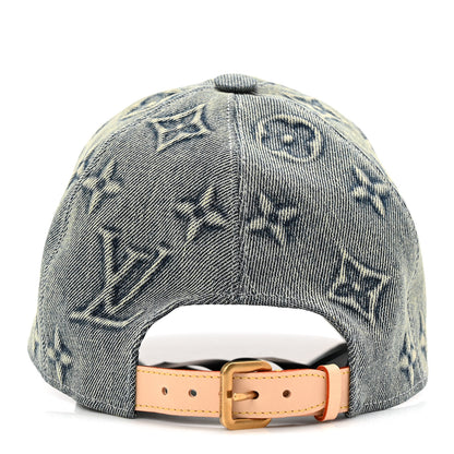Louis Vuitton Monogram Washed Denim Cap L Blue 7 of 9
