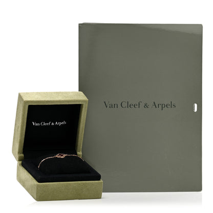 Van Cleef & Arpels 18K Rose Gold Carnelian Sweet Alhambra Bracelet 5 of 5