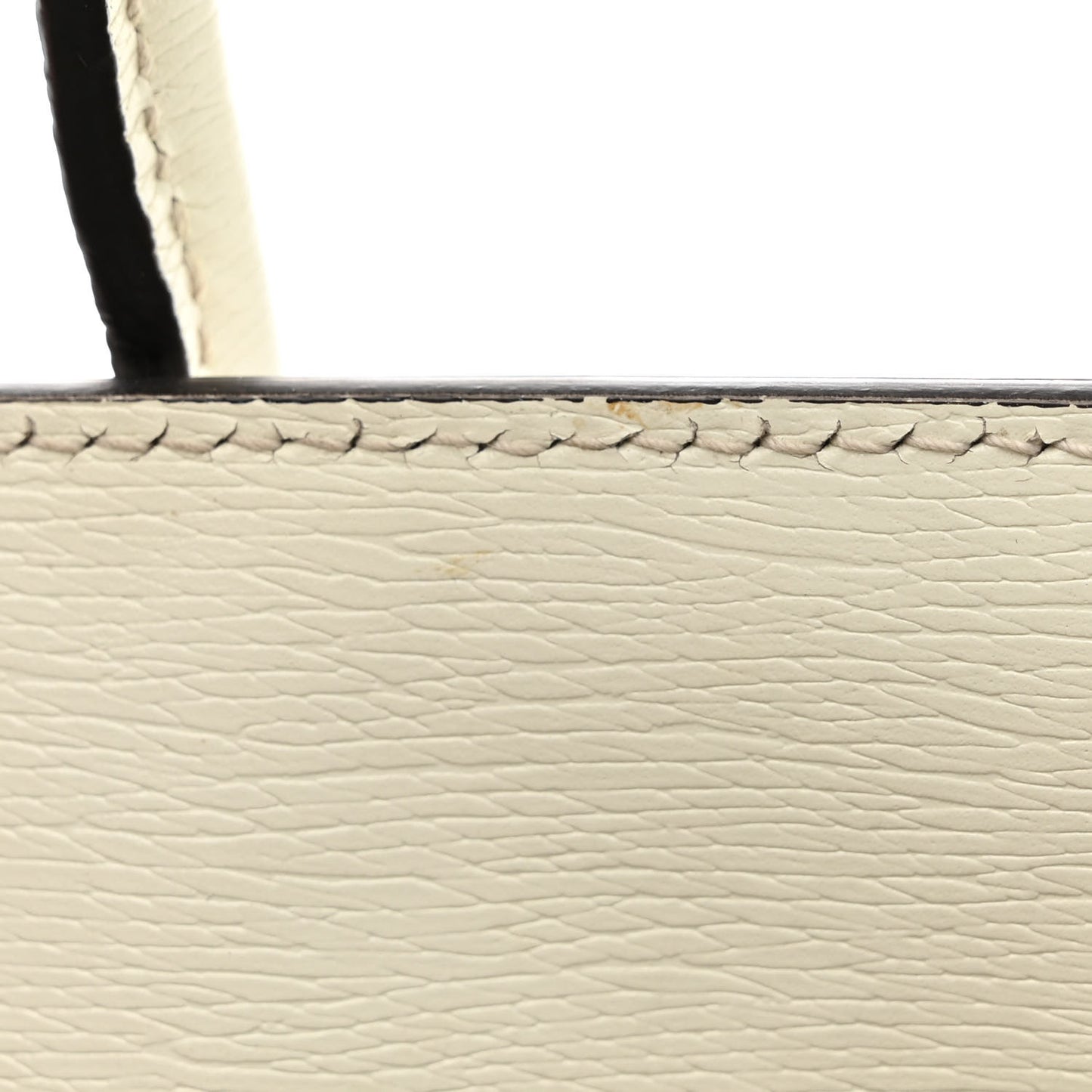 New Shangai Calfskin Tiger Savanah Textured Calfskin Medium Tote Chalky White Multicolor