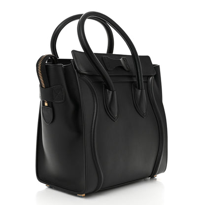 Celine Smooth Calfskin Micro Luggage Black 3 of 10
