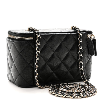 Chanel Caviar Quilted Small Vanity Case With Chain Black Black 3 of 12