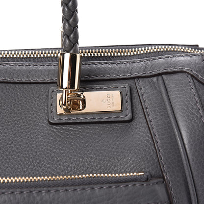 Gucci Pebbled Calfskin Small Bella Top Handle Bag Gray 13 of 13