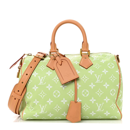 Louis Vuitton Calfskin Monogram Speedy P9 Bandouliere 30 Frozen Lime 1 of 11