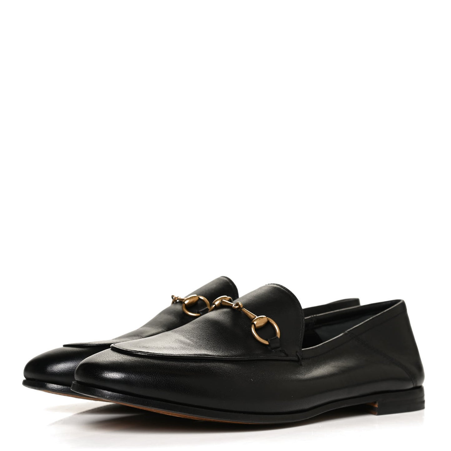 Lambskin Womens Brixton Horsebit Loafers 38.5 Black