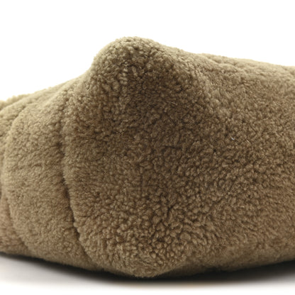 Saint Laurent Shearling Quilted Small Loulou Monogram Chain Satchel Cinnamon 9 of 10