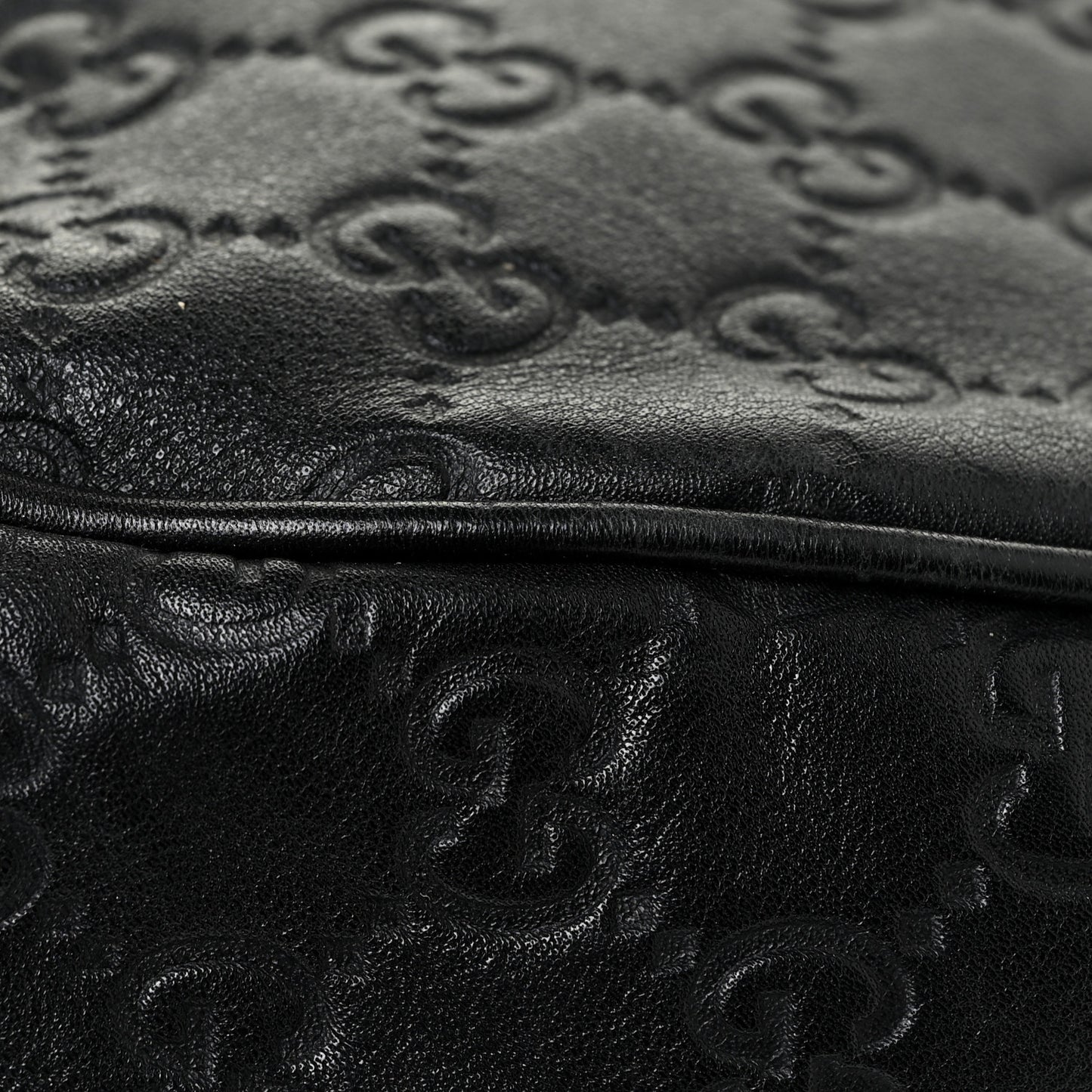 Guccissima Large GG Twins Hobo Black