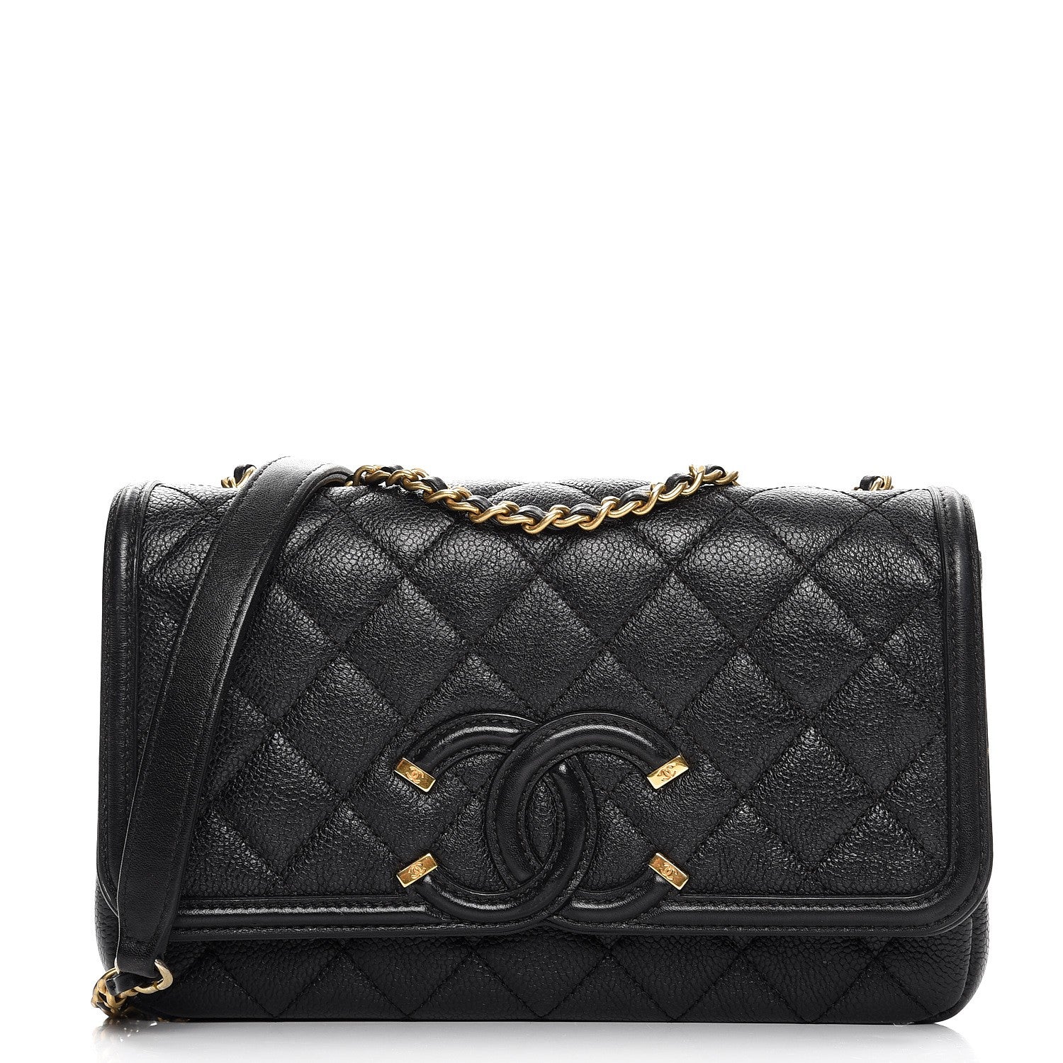 Chanel Caviar Quilted Small CC Filigree Flap Black 1 of 9