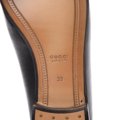 Gucci Lambskin Womens Brixton Horsebit Loafers 39 Black 7 of 10