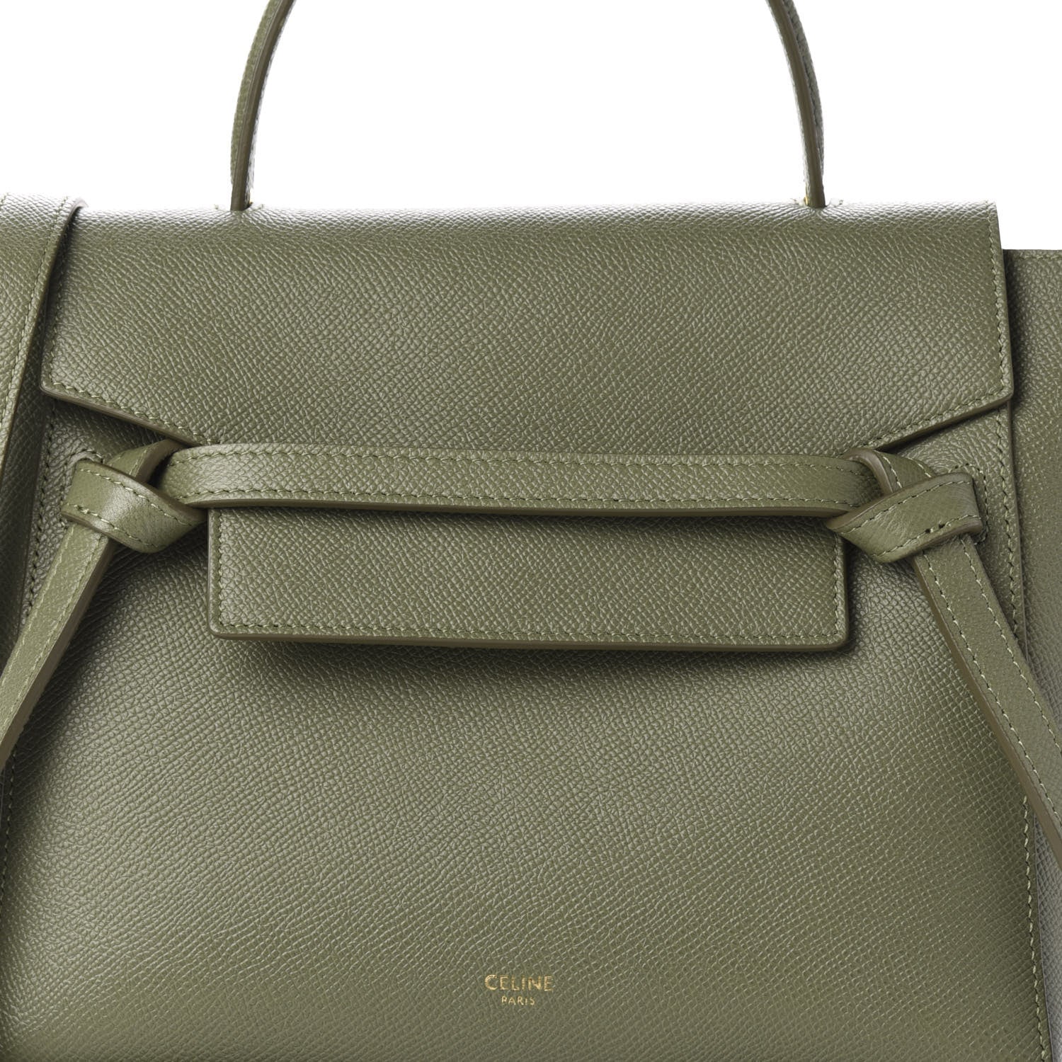 Celine Grained Calfskin Micro Belt Bag Army Green 10 of 10