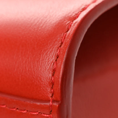 Delvaux Calfskin MM Tempete Satchel Scarlet Red 11 of 12