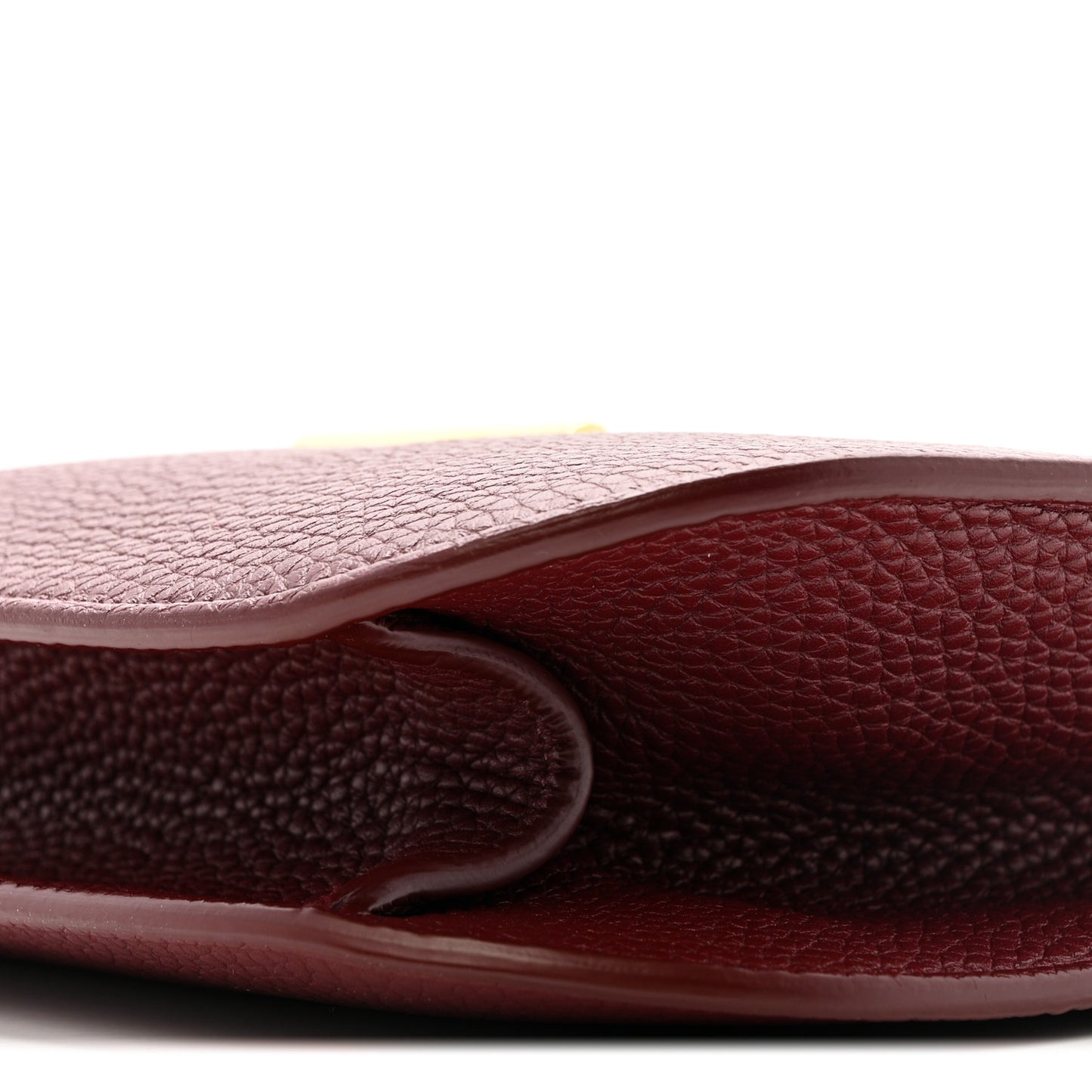 Grained Calfskin Large T Clasp Tara Crossbody Bag Cabernet
