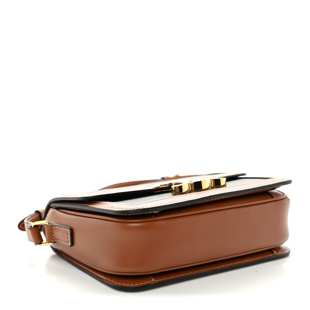 Calfskin Triomphe Canvas Teen Triomphe Bag Tan