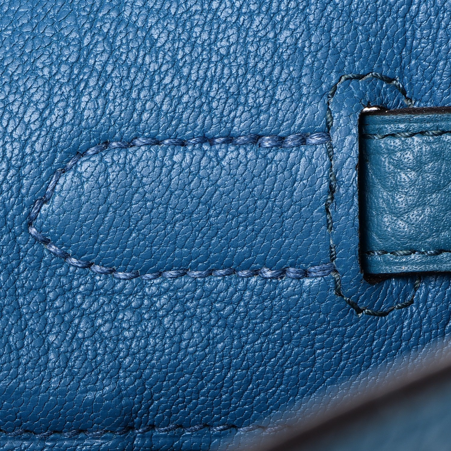 Hermes Taurillon Clemence Birkin 35 Bleu Izmir 14 of 42