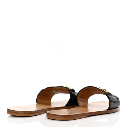 Gucci Malaga Kid Fringe Horsebit Slide Sandals 38 Black 4 of 10