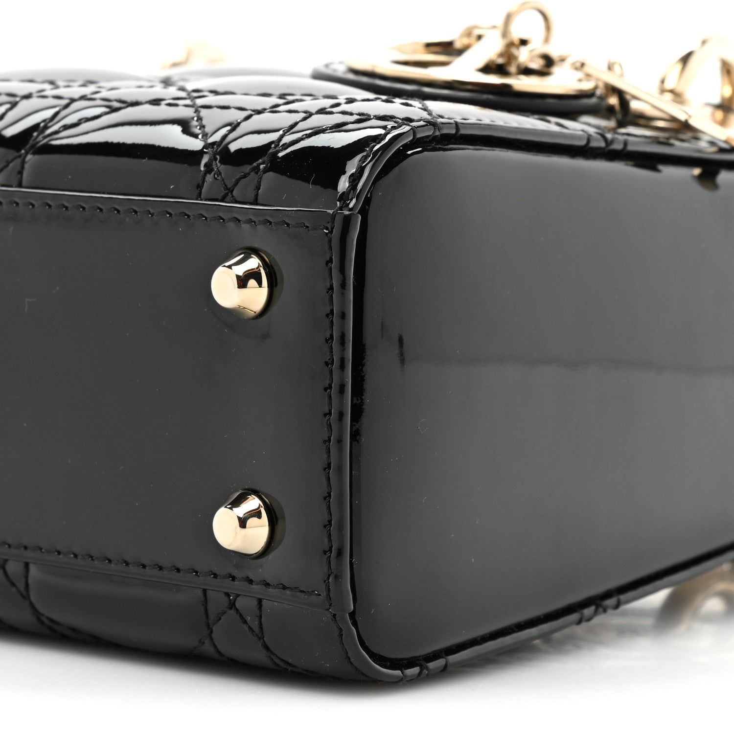 Christian Dior Patent Cannage Mini Lady Dior Black 8 of 9
