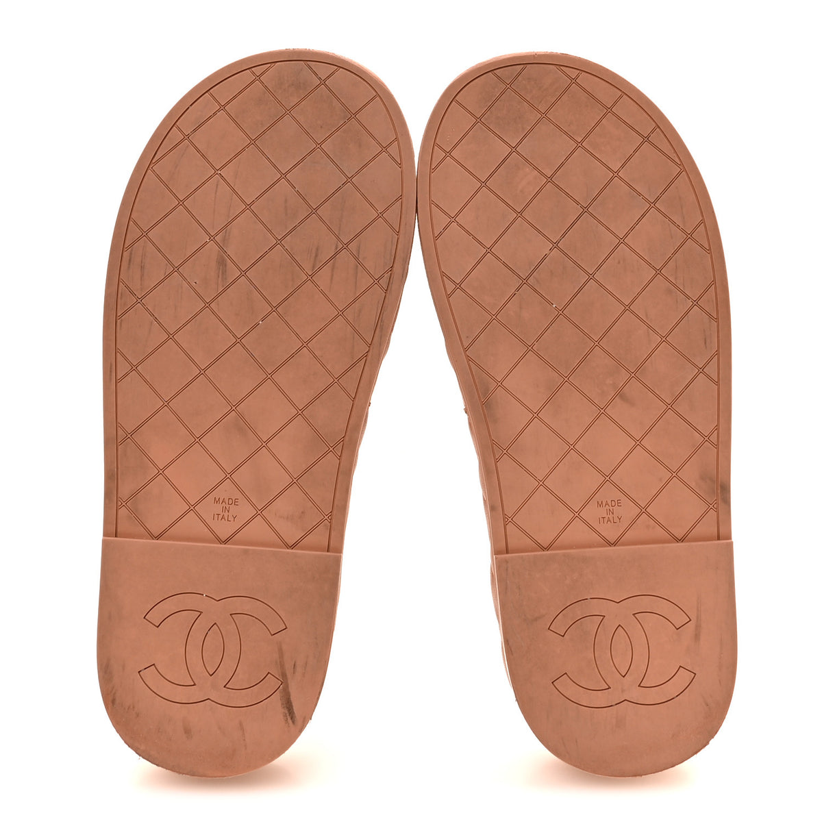 Chanel Lambskin Quilted CC Mules Sandals 37 Brown 6 of 9