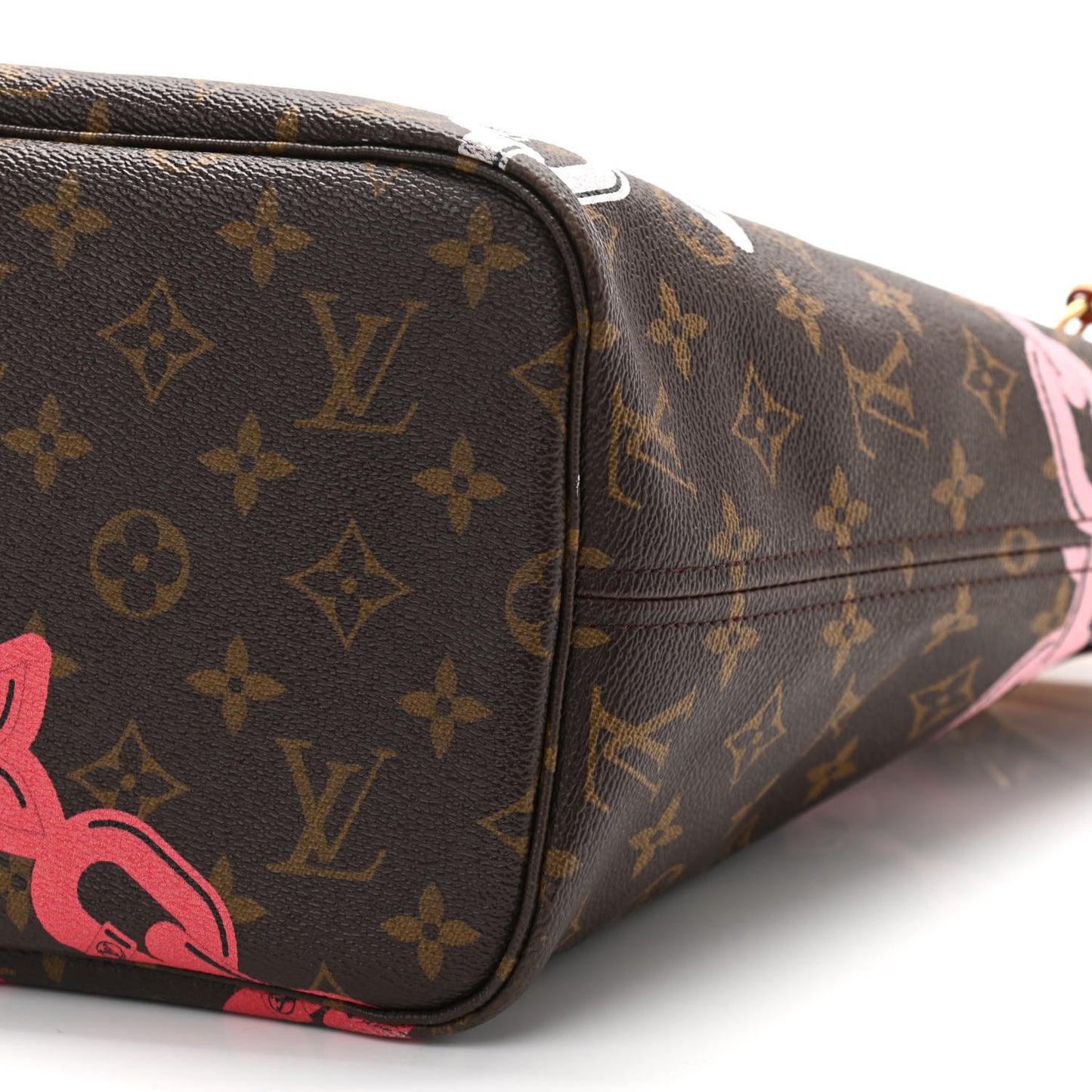 Monogram Bay Neverfull MM Rose Ballerine Poppy