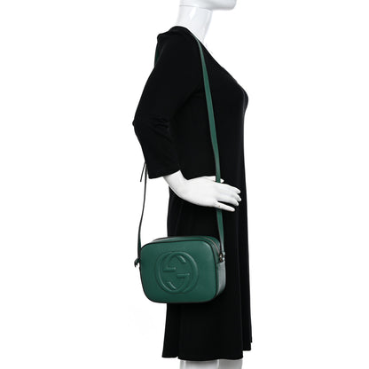 Gucci Pebbled Calfskin Small Soho Disco Bag Emerald Green 2 of 10