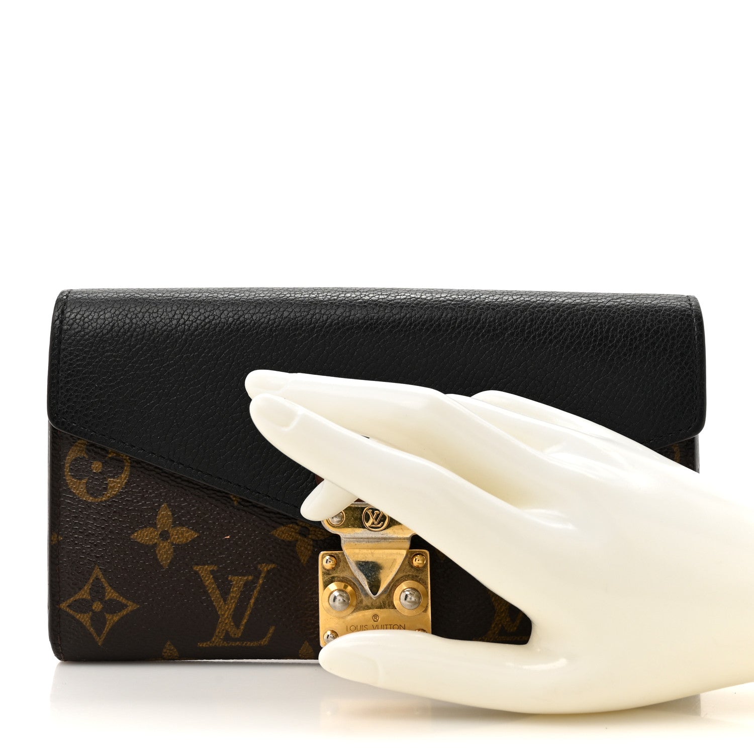 Louis Vuitton Monogram Pallas Wallet Black 2 of 17