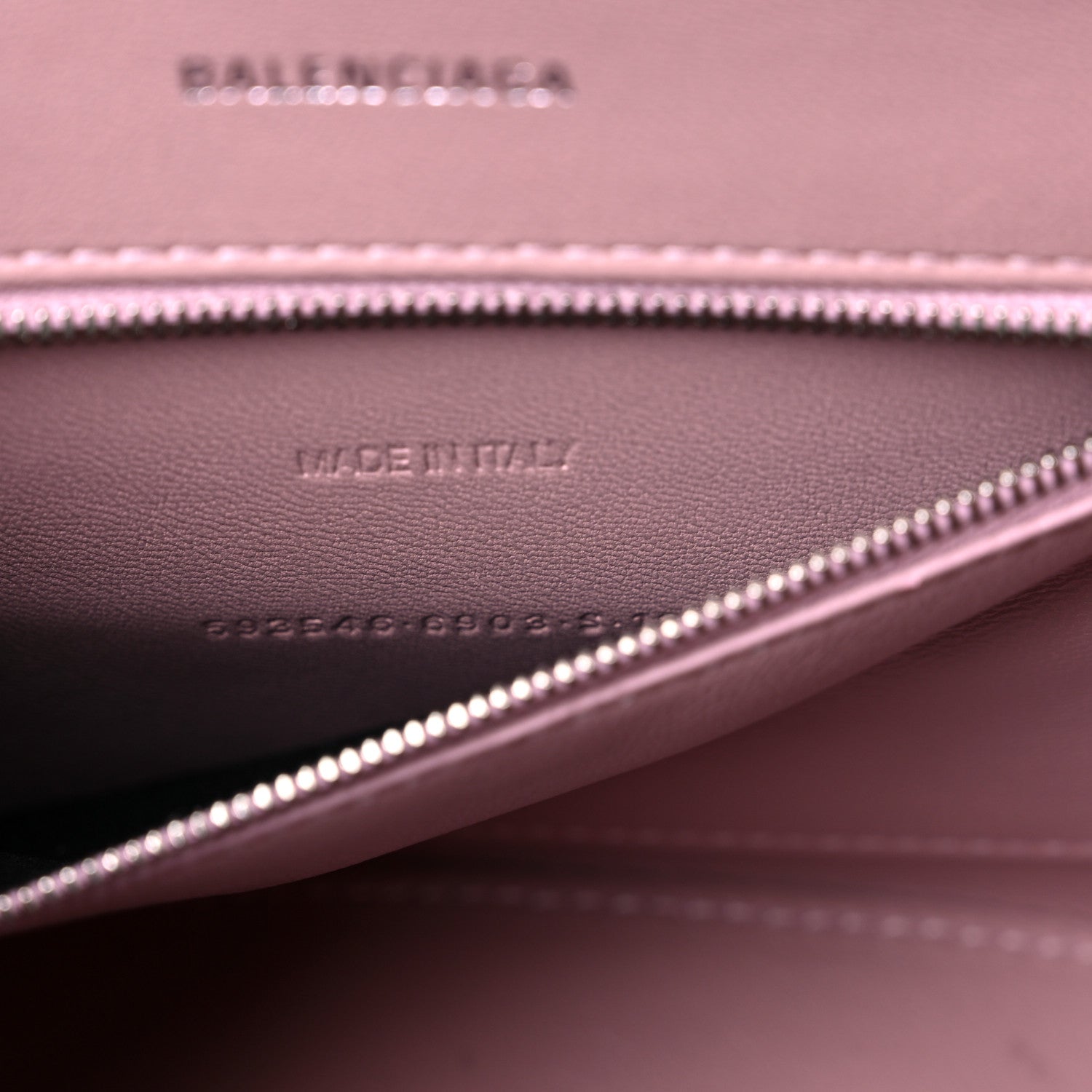 Balenciaga Shiny Calfskin Crocodile Embossed Small Hourglass Top Handle Bag Powder Pink 7 of 12
